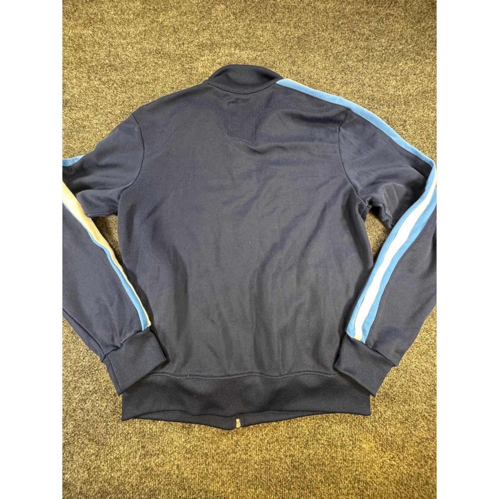 Aeropostale Mens Track Jacket Navy Blue Full Zip Athletic Stripe Retro Medium - Picture 3 of 5